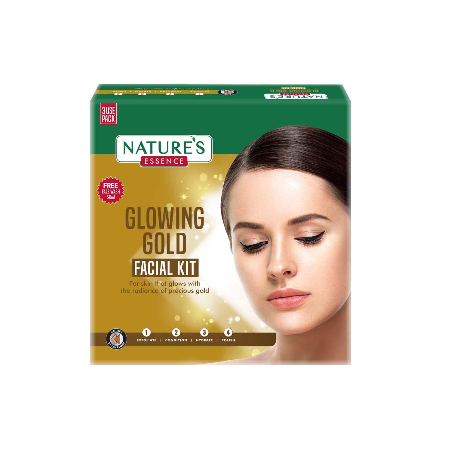 Buy Natures Essence Glowing Gold Facial Kit